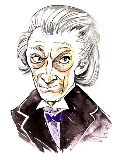 William Hartnell as Doctor Who in BBC television series of same name by Neale Osborne